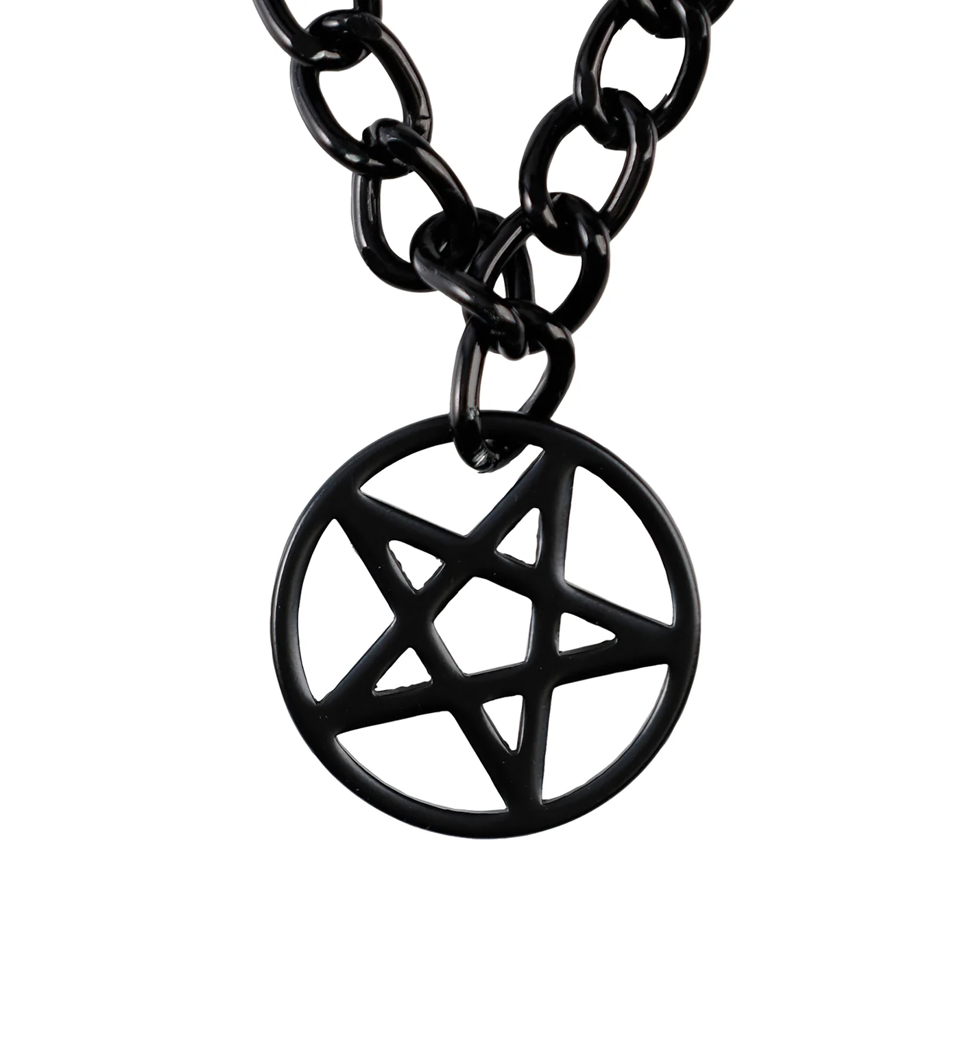 Pentagram Necklace(2C), Black/Black