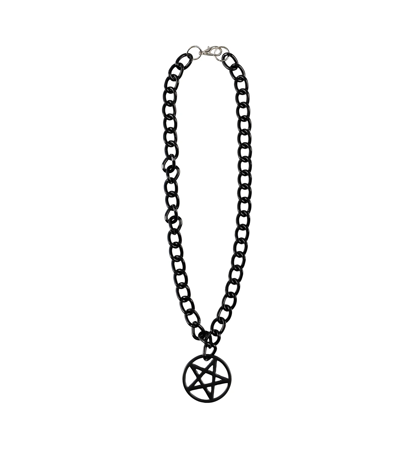 Pentagram Necklace(2C), Black/Black - Image 2