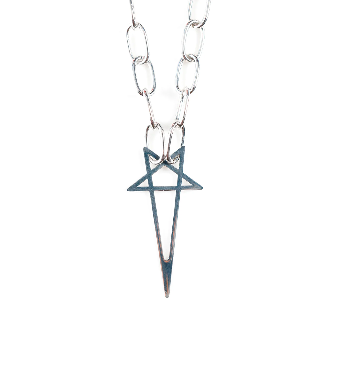 Pentagram Star Spike, Silver (2C)