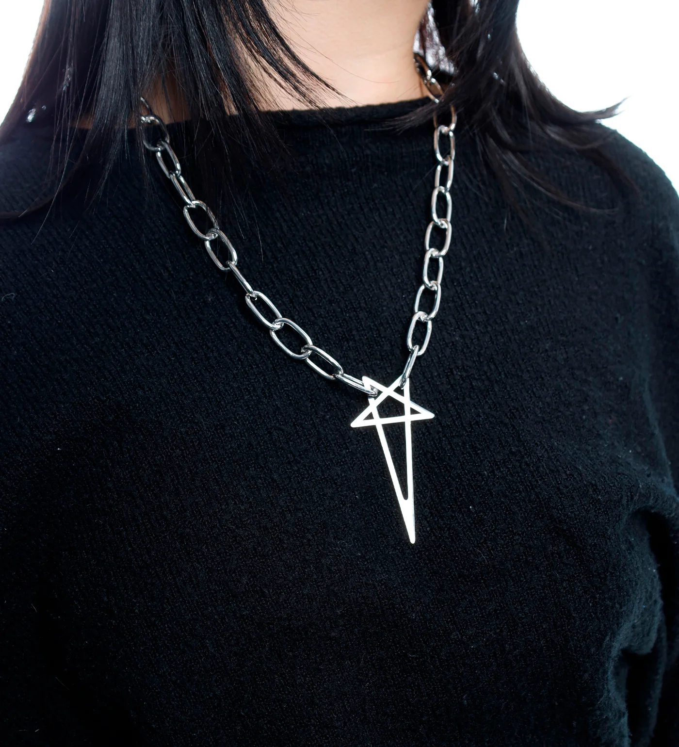 Pentagram Star Spike, Silver (2C) - Image 4