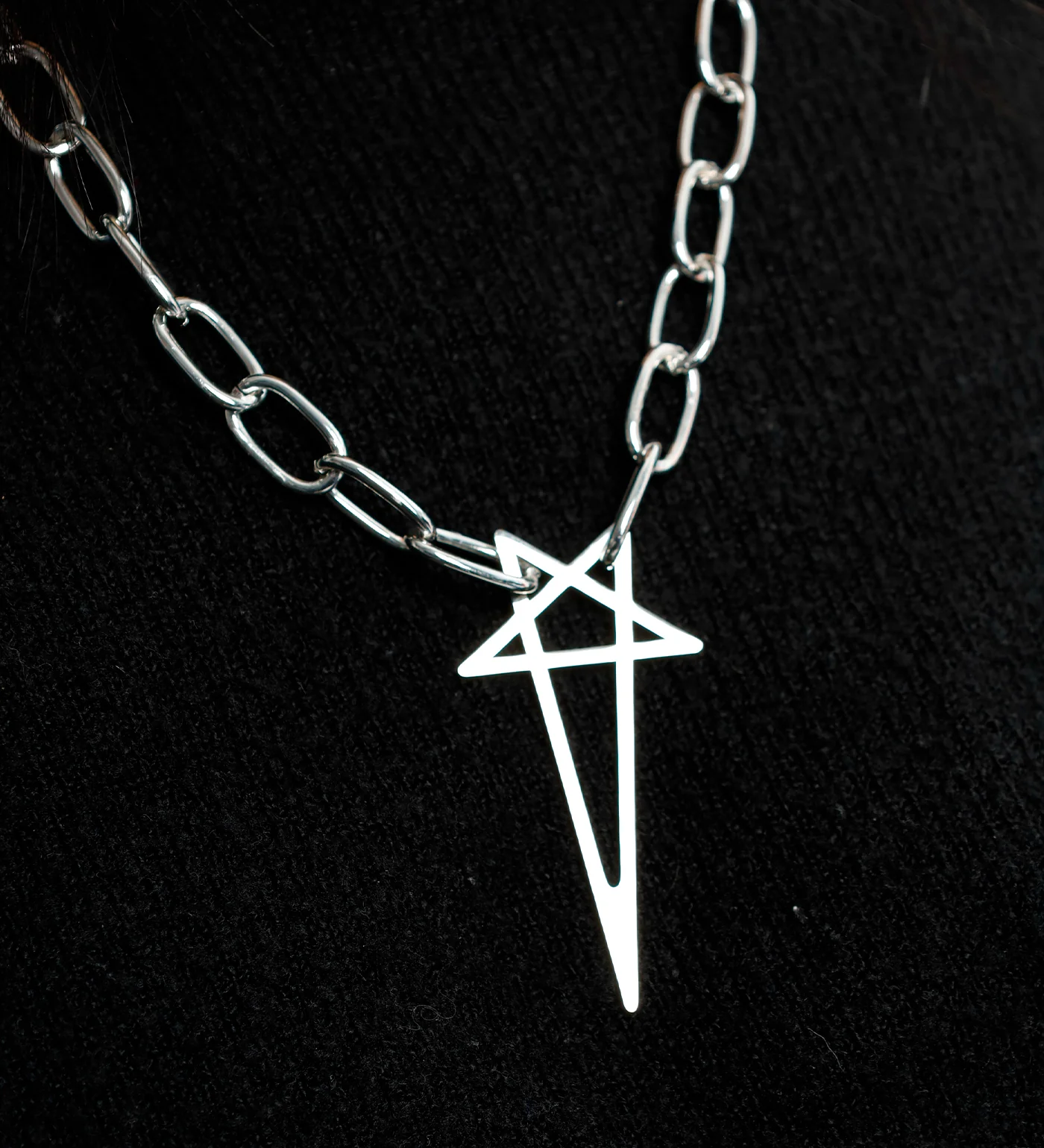 Pentagram Star Spike, Silver (2C) - Image 5