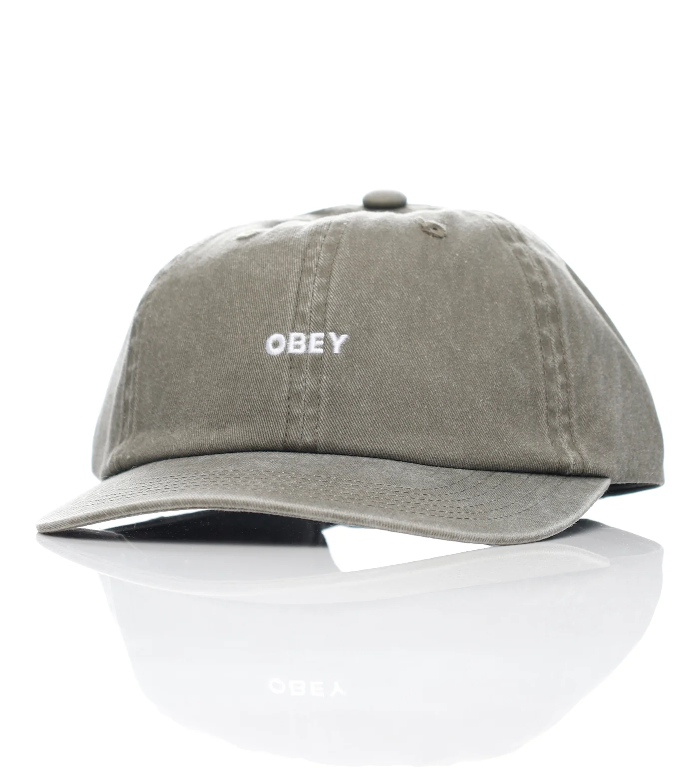 Pigment Bold 6 Panel Strapback, Pigment Olive