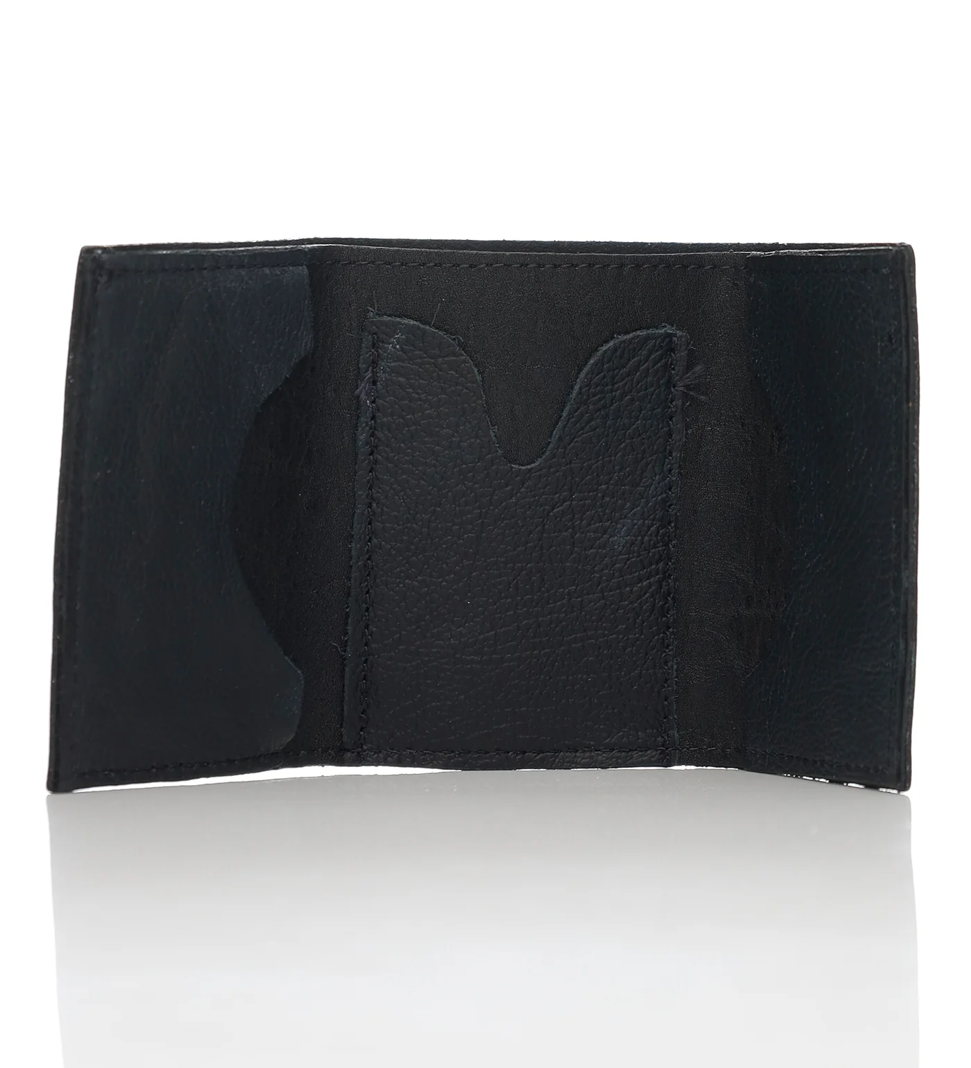 Plain Tri-fold Wallet TF301-23, Black - Image 2