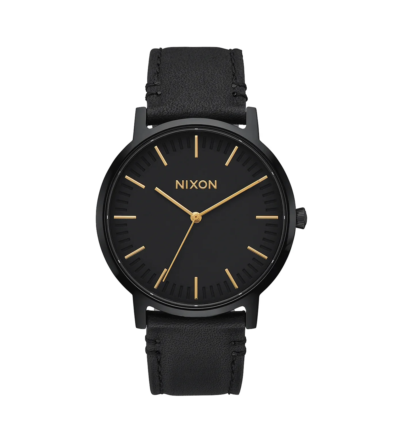Porter Leather, All Black/Gold