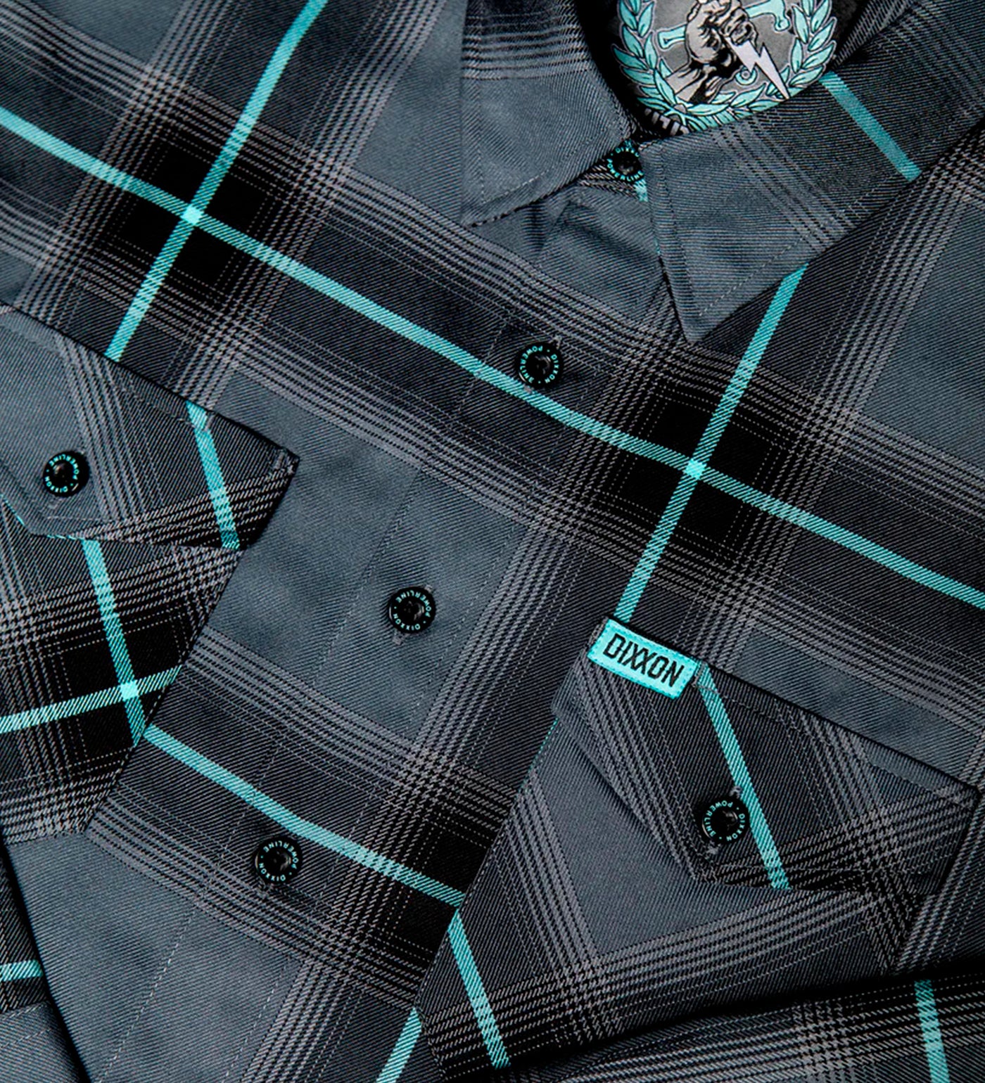 Powerline Flannel, Charcoal/Black - Image 2