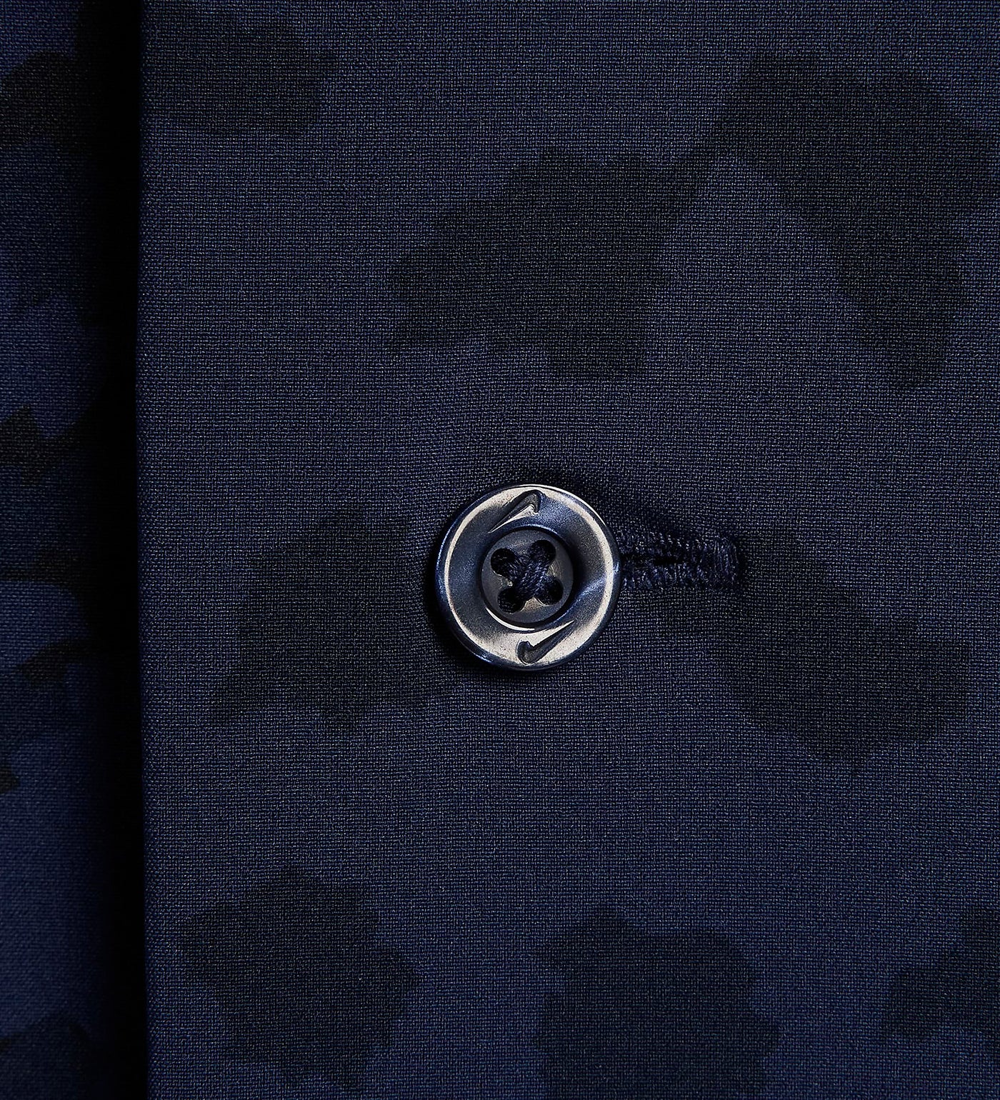 Print Bowler Button Down Shirt, Navy - Image 4