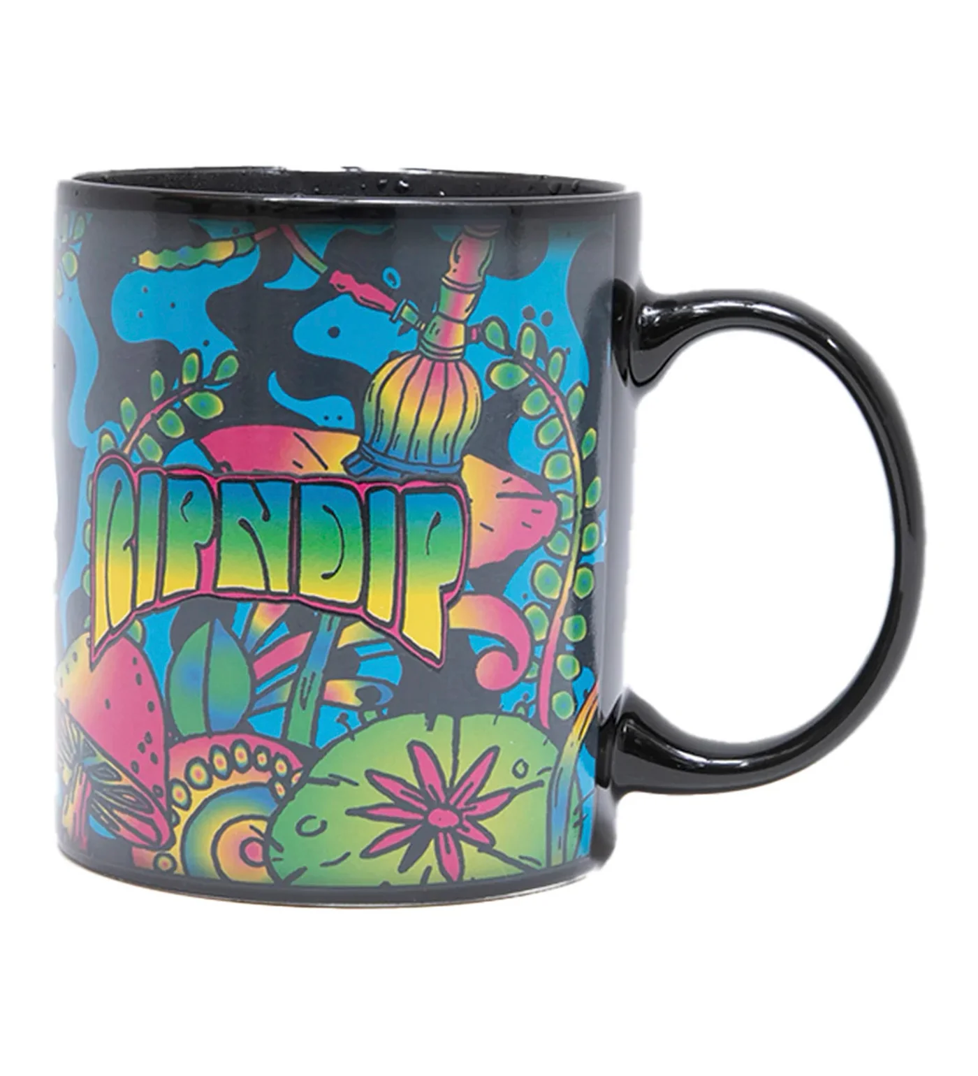 Psychedelic Heat Changing Mug, Black - Image 2
