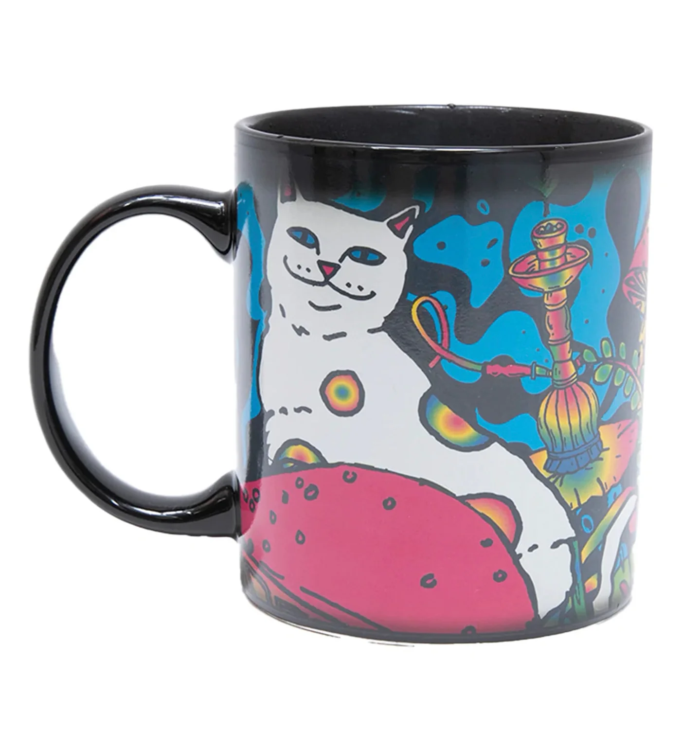 Psychedelic Heat Changing Mug, Black - Image 3
