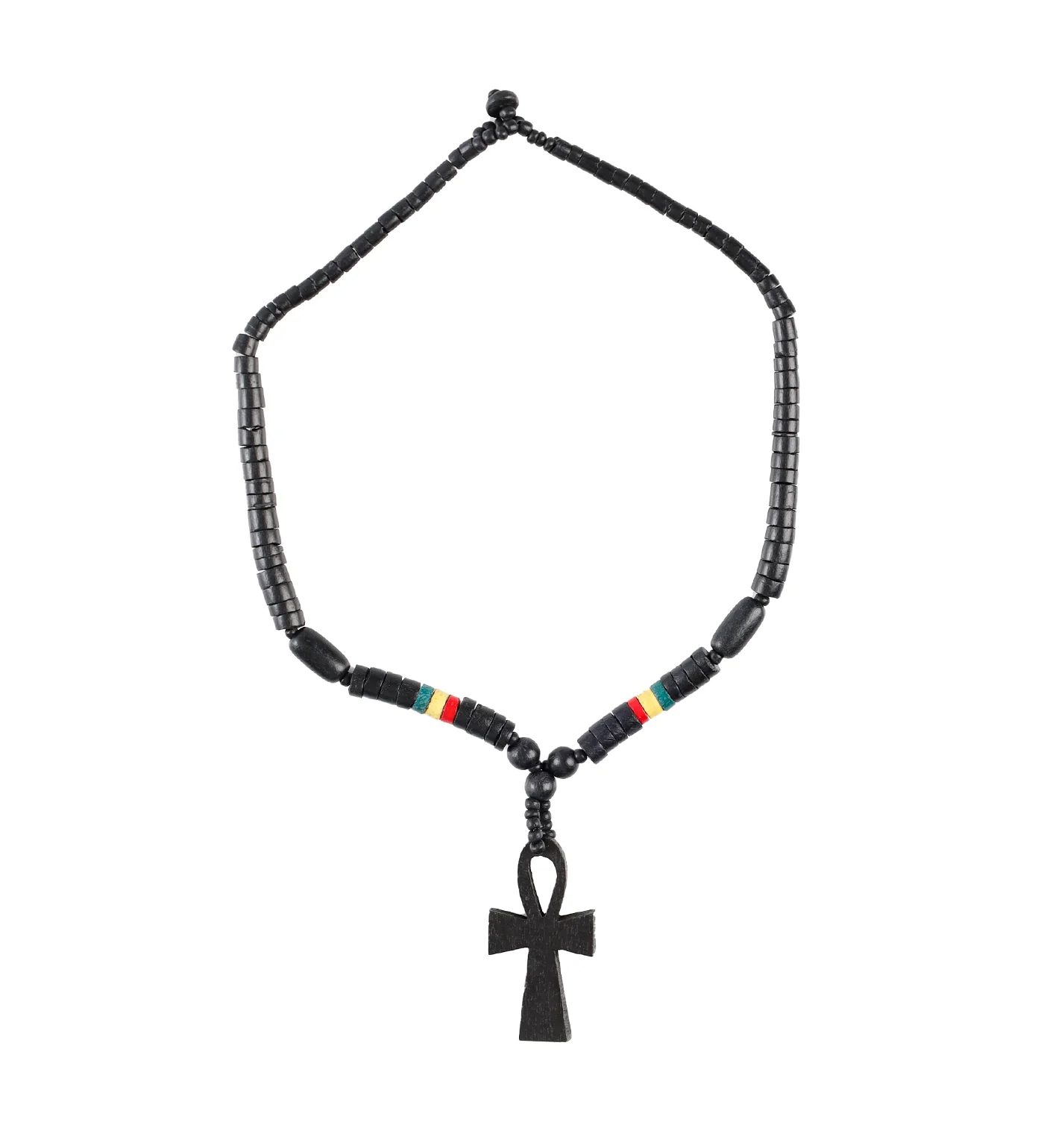 Rasta Cross Pendant(3F), Black
