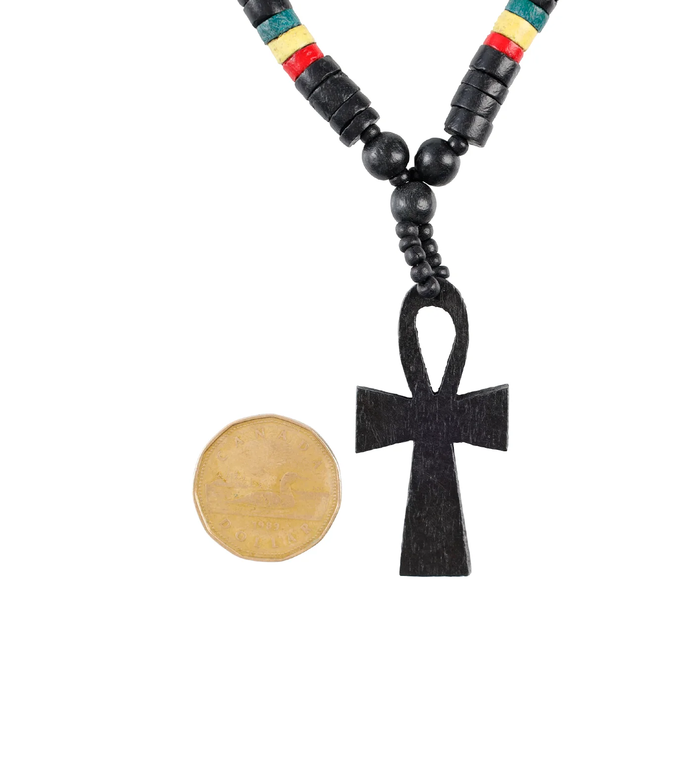 Rasta Cross Pendant(3F), Black - Image 2