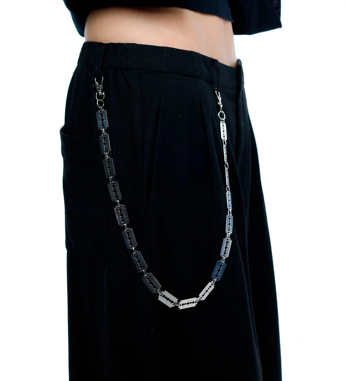 Razor Wallet Chain, Silver - Image 3