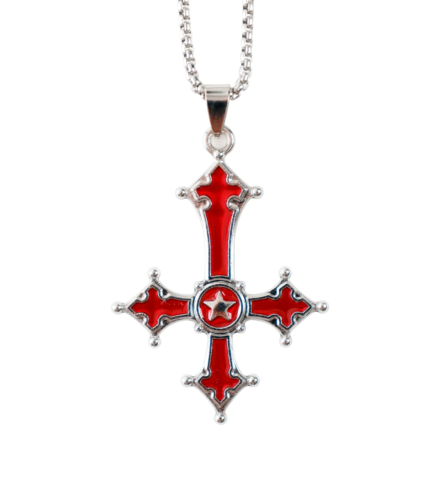 Red Inverted Cross, Red/Silver(2B)