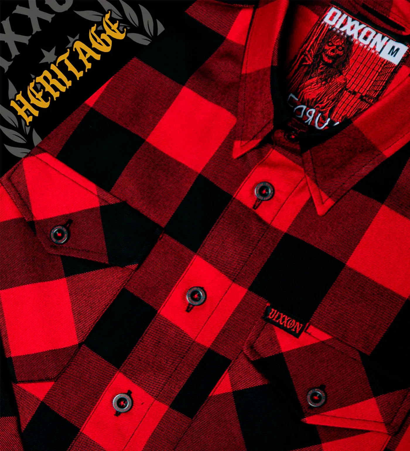 Red Rum Heritage Flannel, Red/Black - Image 2