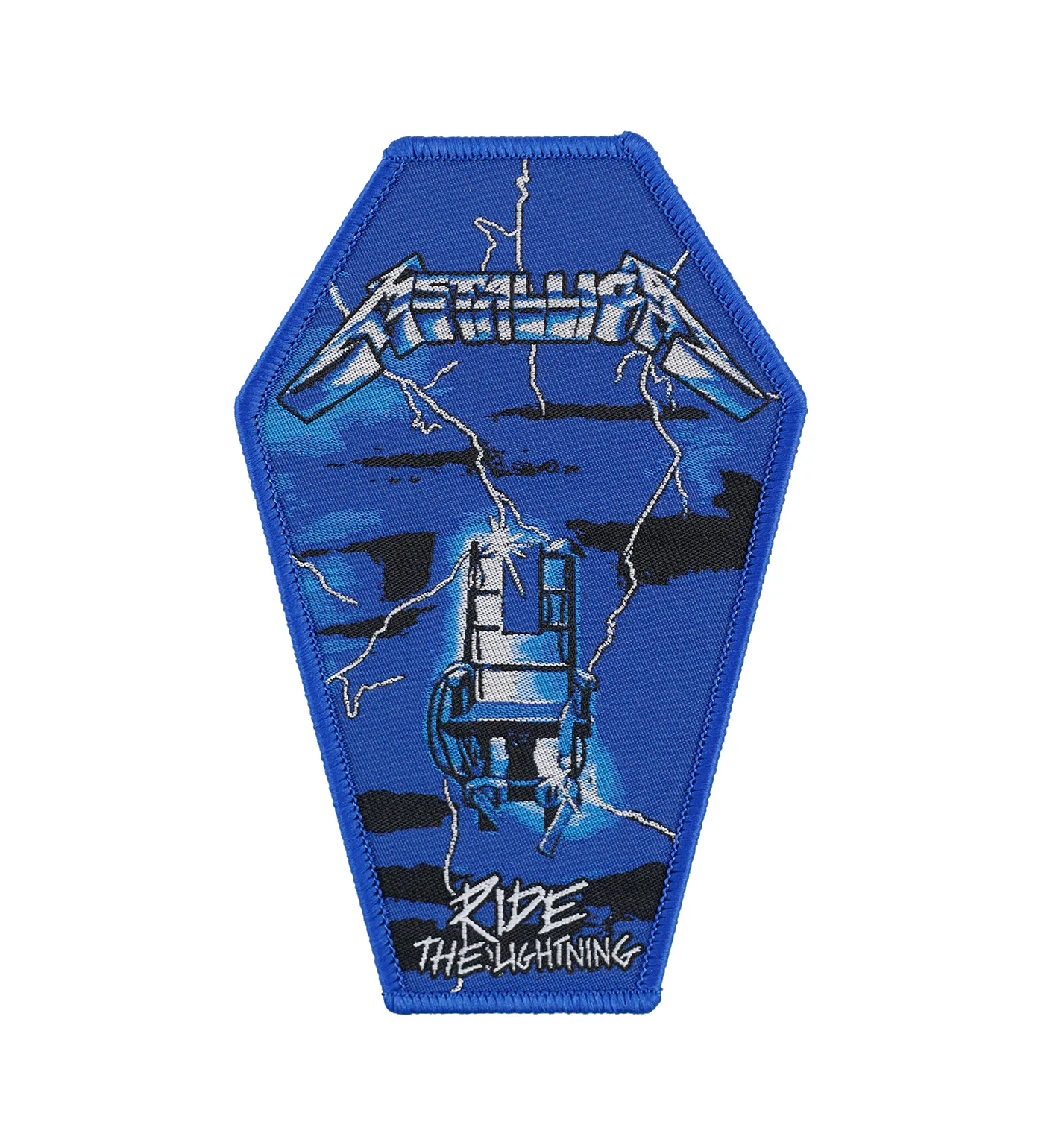 Ride The Lightning Coffin, Blue Border