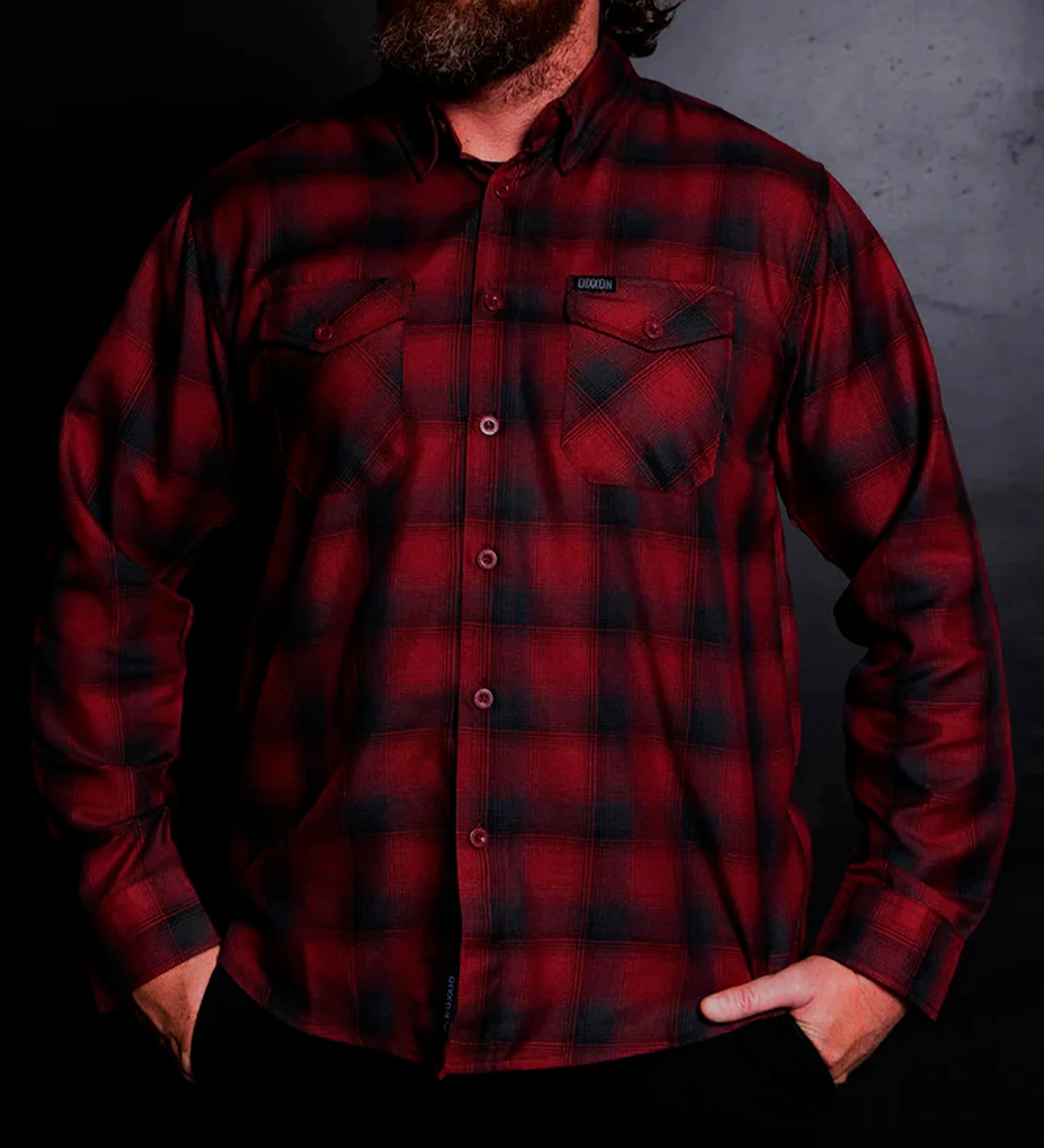 Rioja Flannel, Red/Grey - Image 4