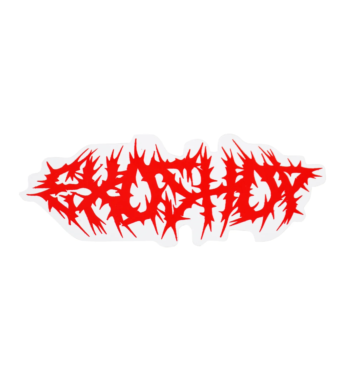 Rotten Script Die-Cut Med, Red/White (J)