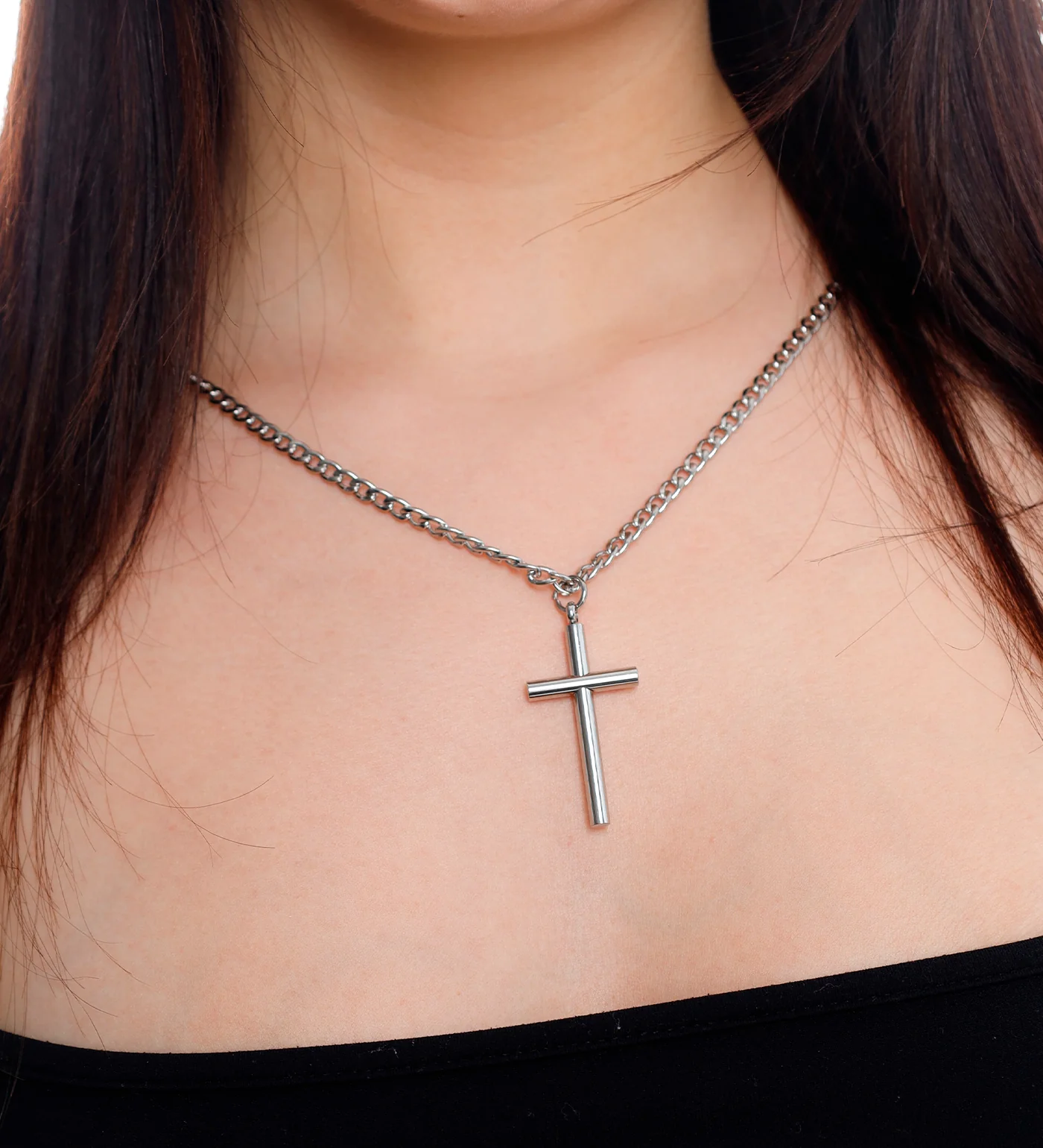 Round Cross Stainless, Silver (1A) - Image 4