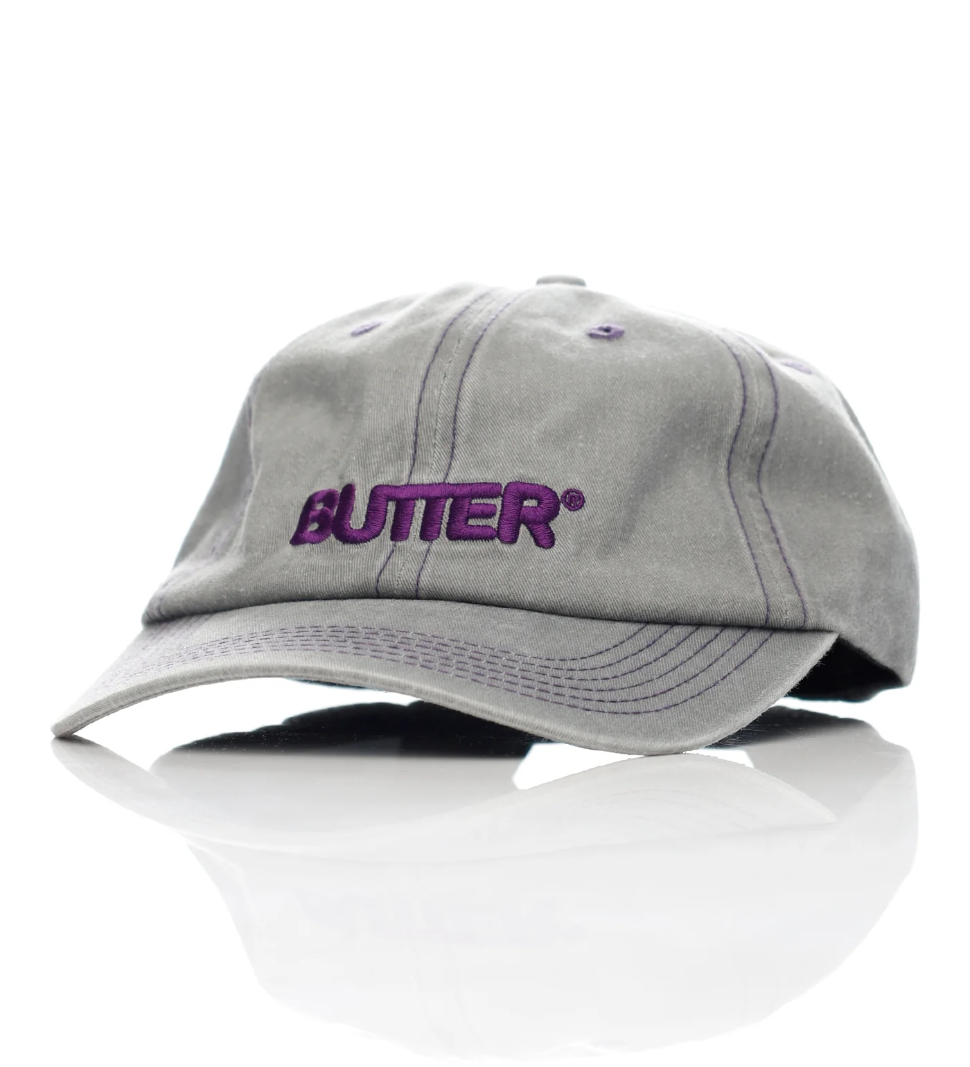 Round Logo 6 Panel, Washed Grey