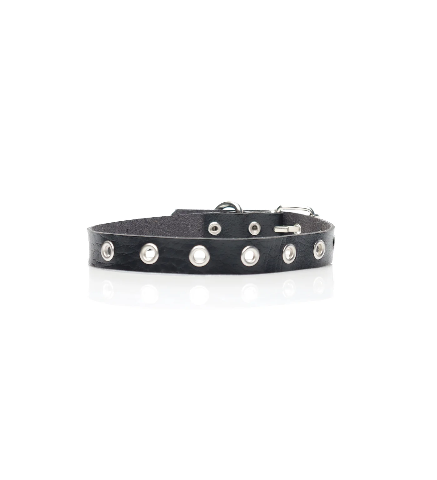 Round Rivets Pu Leather choker, Black