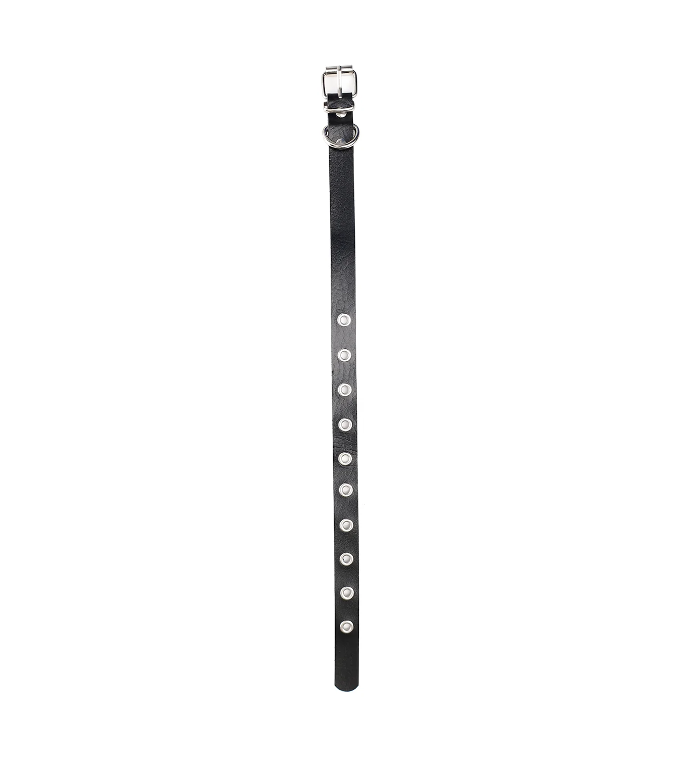 Round Rivets Pu Leather choker, Black - Image 3