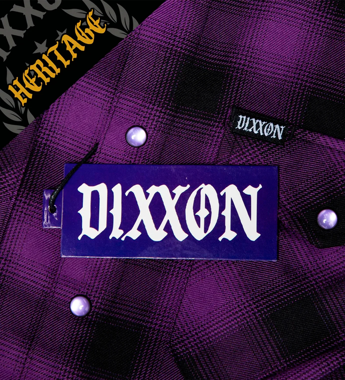 Royalty Heritage Flannel, Purple/Black - Image 3