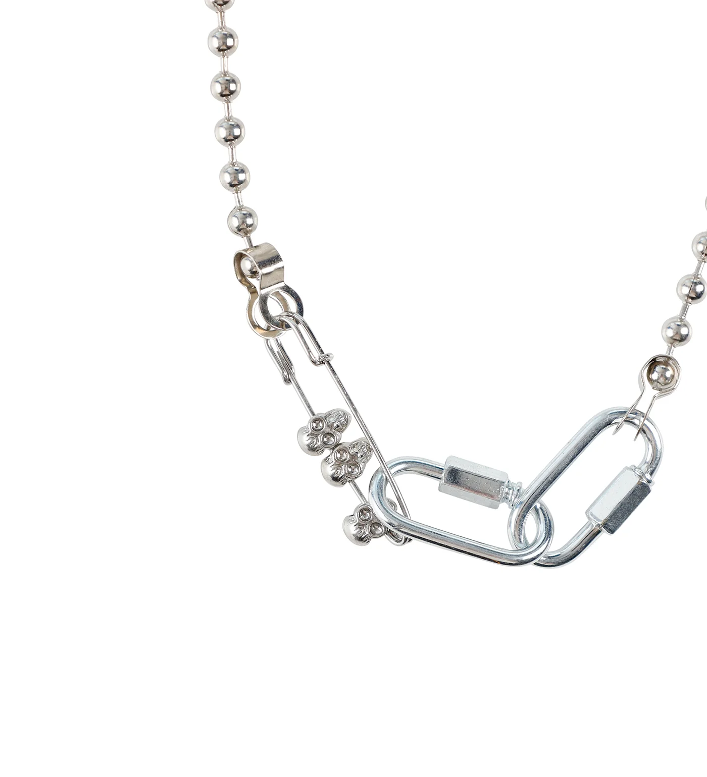 Safety Pin Ball Chain, Silver(2E) - Image 2