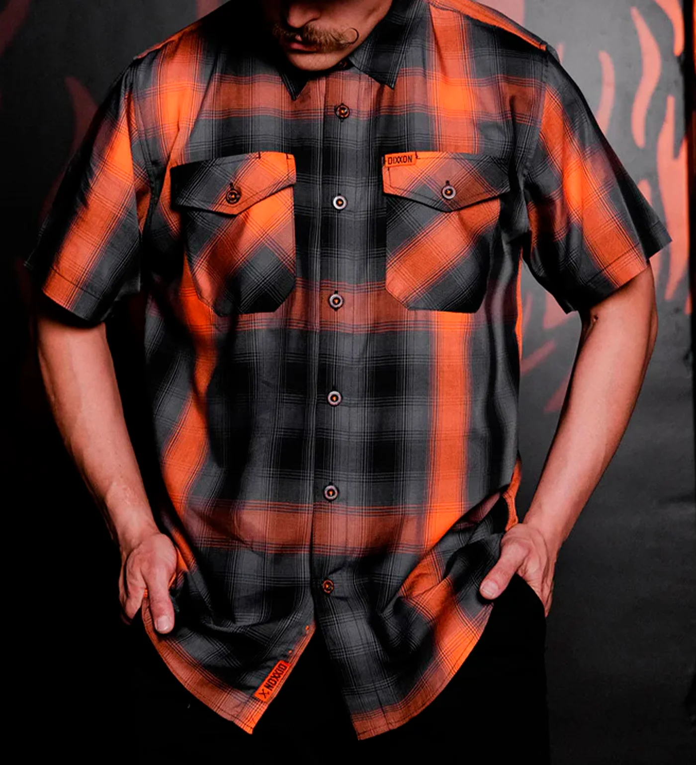 Salem Bamboo, Orange/Grey - Image 3