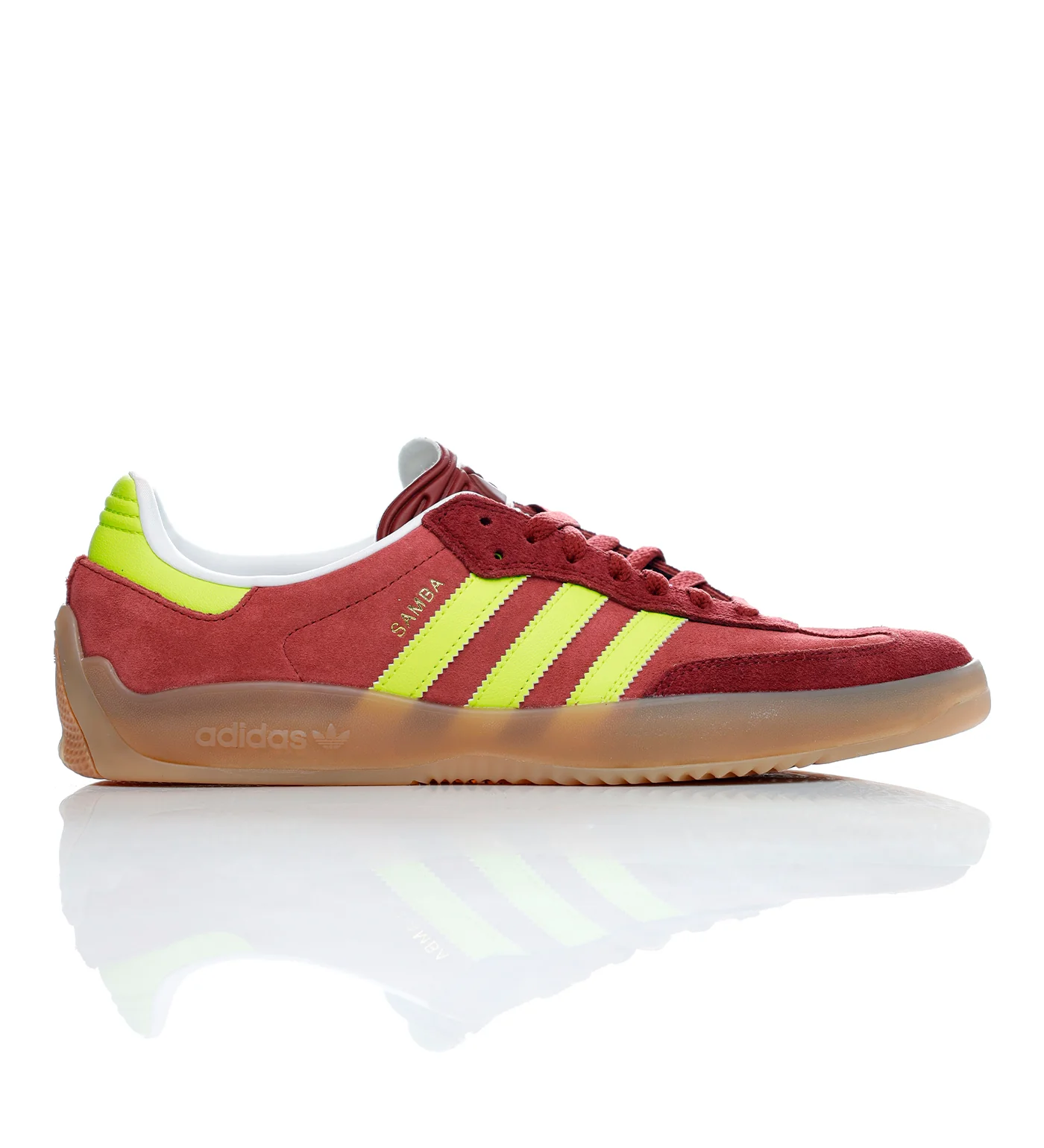 Samba Puig, Burgundy/Neon Yellow