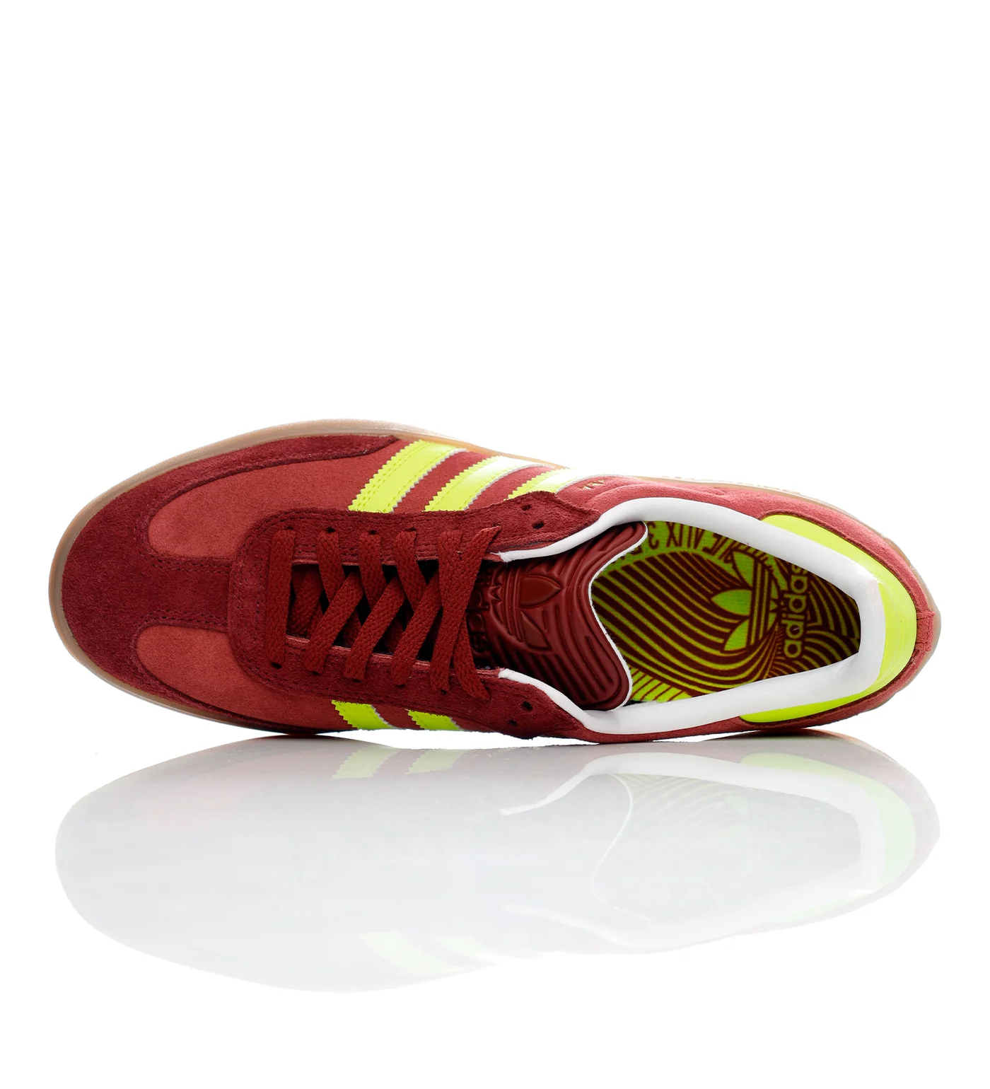 Samba Puig, Burgundy/Neon Yellow - Image 4