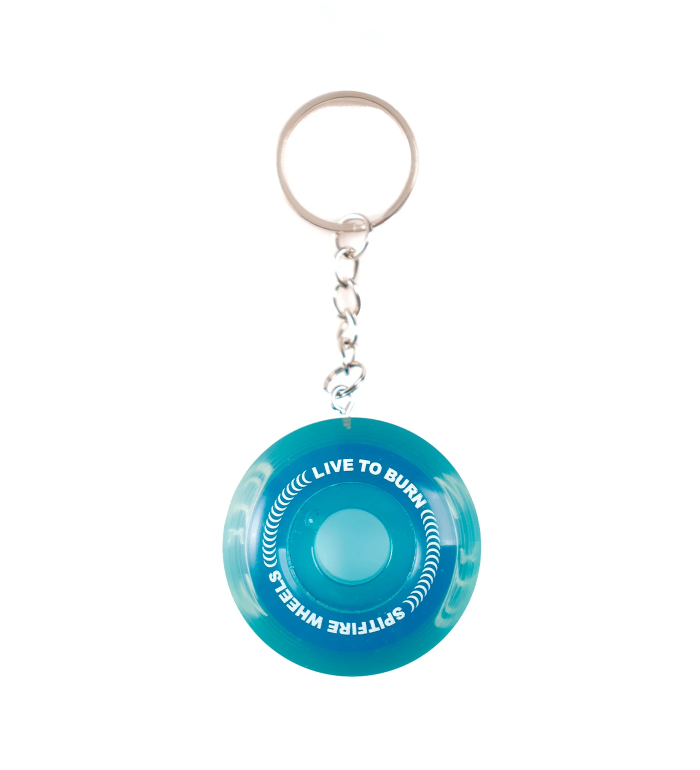 Sapphire Wheels Keychain, Blue