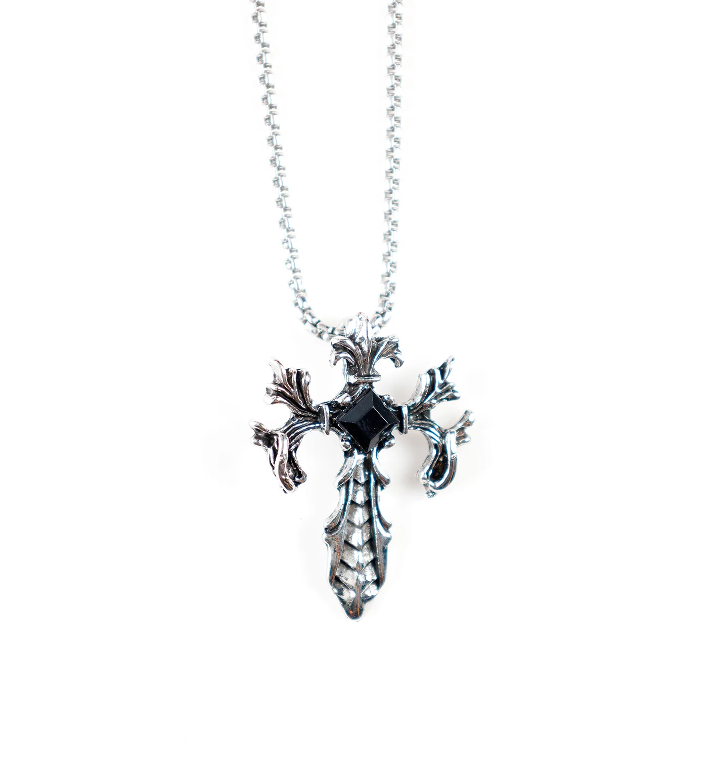 Scaled Black Cross, Silver (2A)