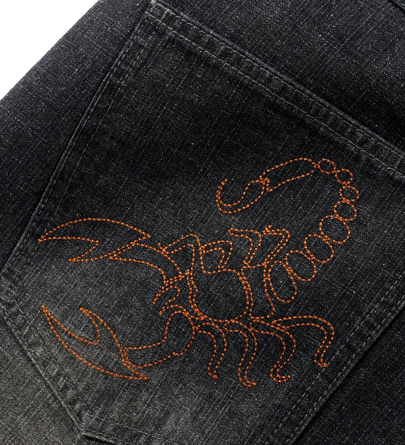 Scorpion Stitch - BAGGY, Slub Black - Image 3