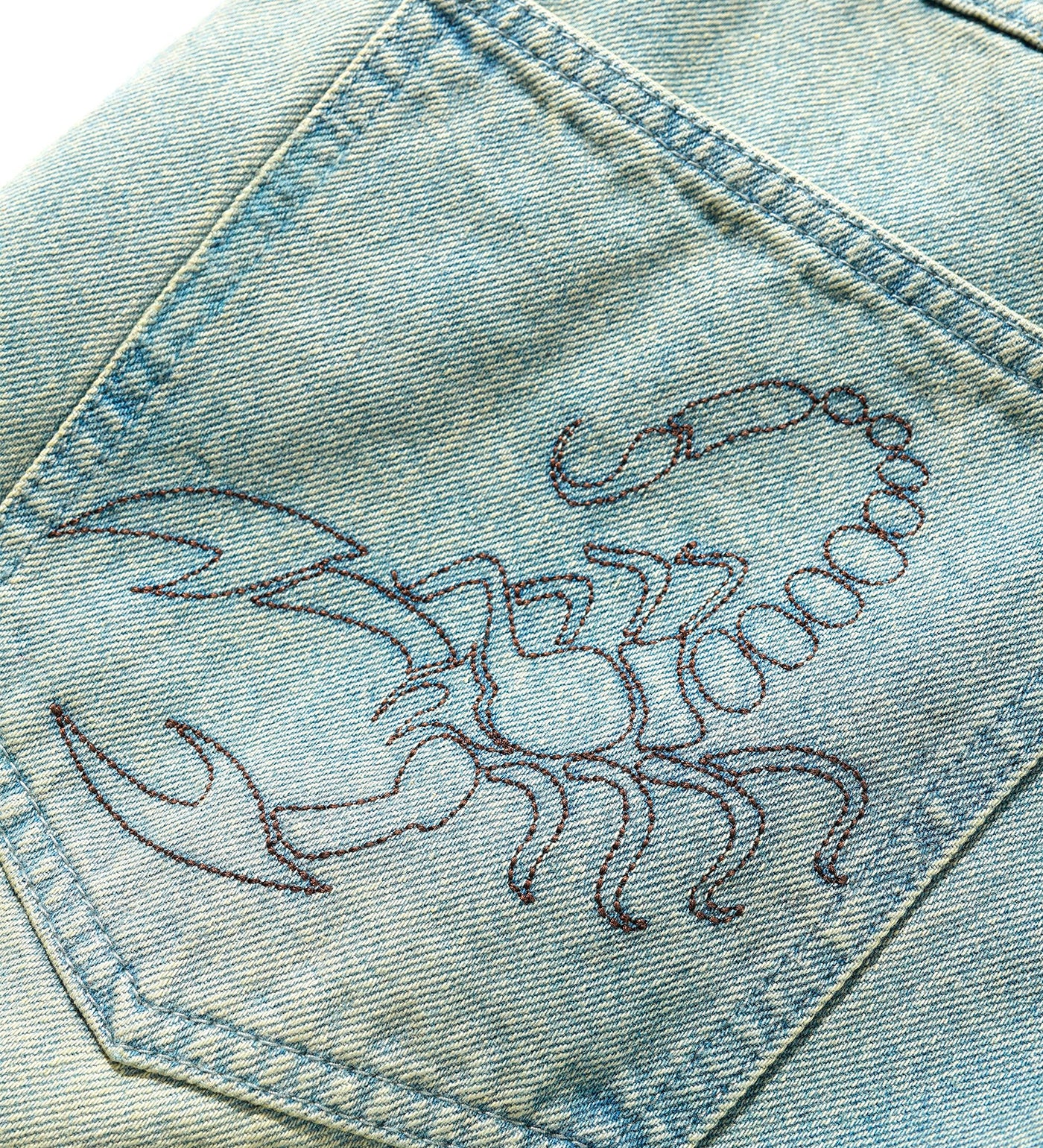 Scorpion Stitch - BAGGY, Tinted Light Blue - Image 3