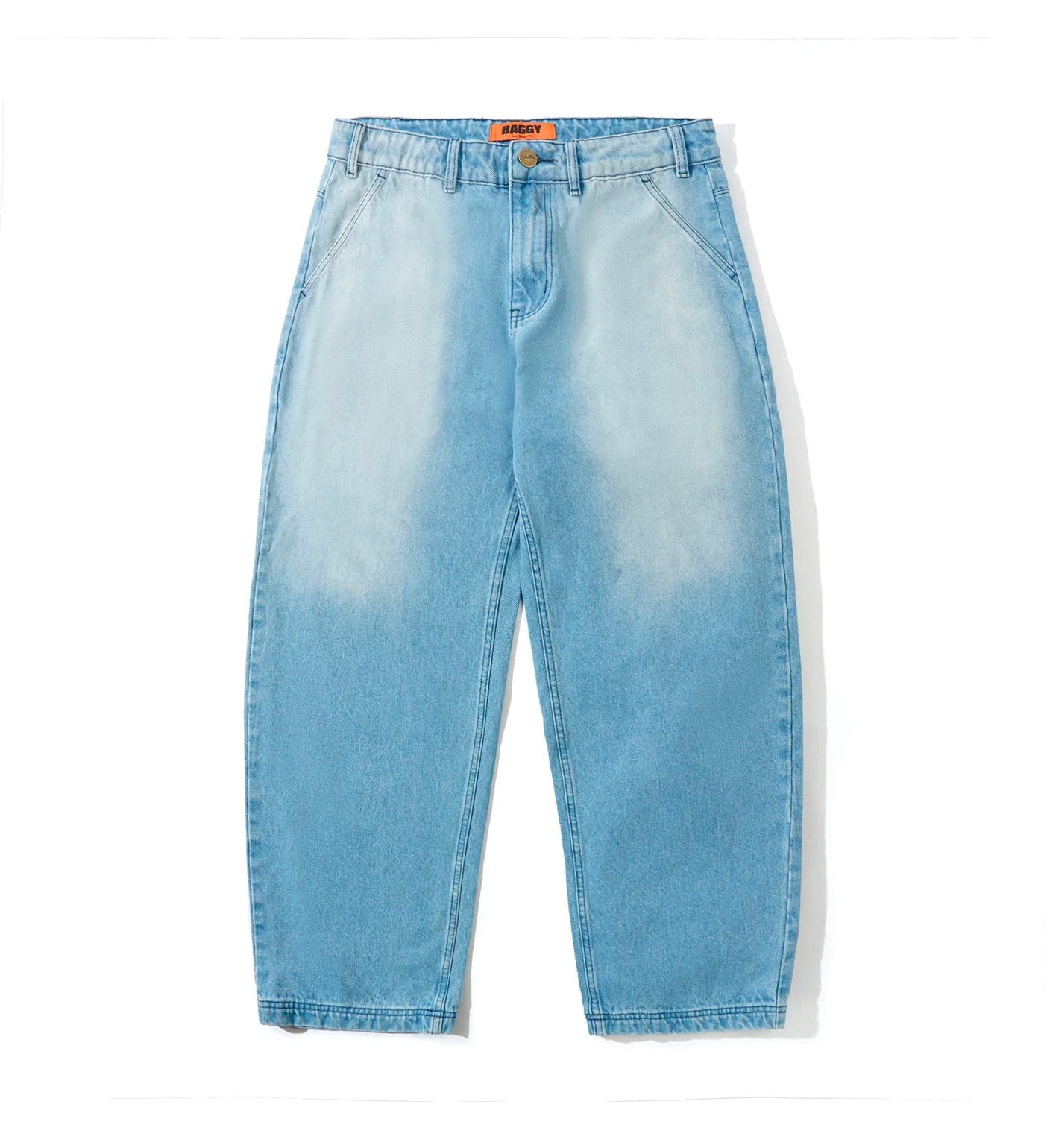 Scribble Denim - Baggy, Faded Light Blue