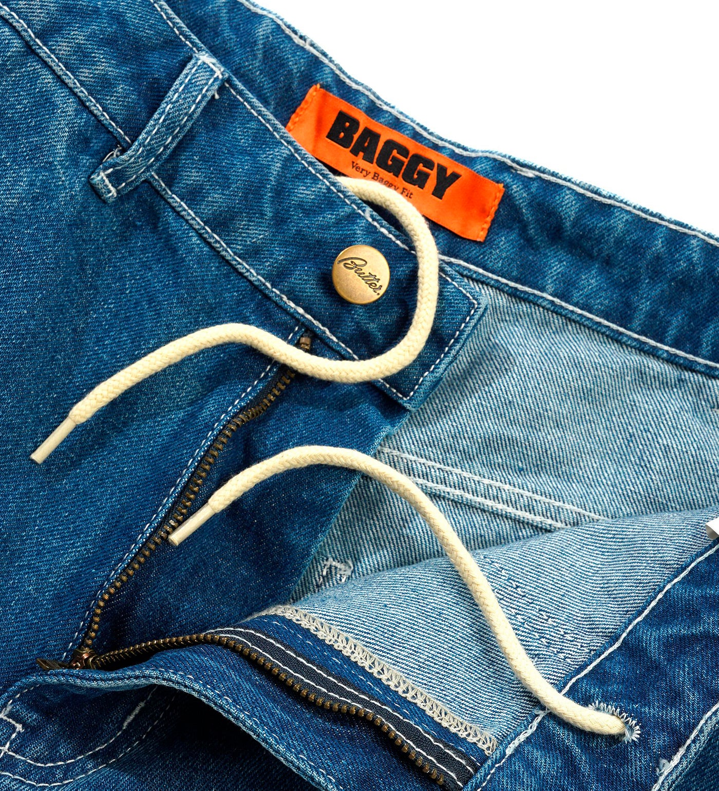 Scribble Denim - Baggy, Mid Blue - Image 3