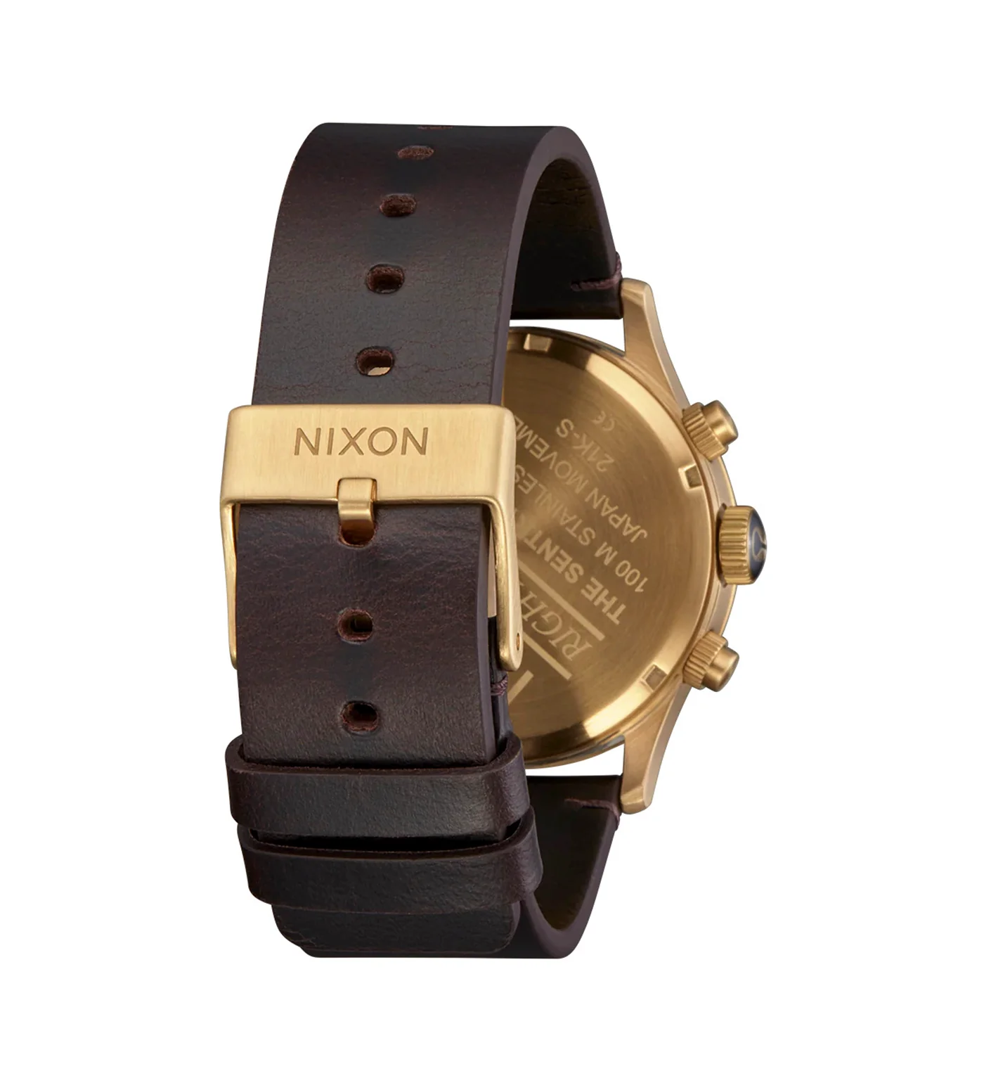 Sentry Chrono Leather, Gold/Indigo/Brown - Image 4