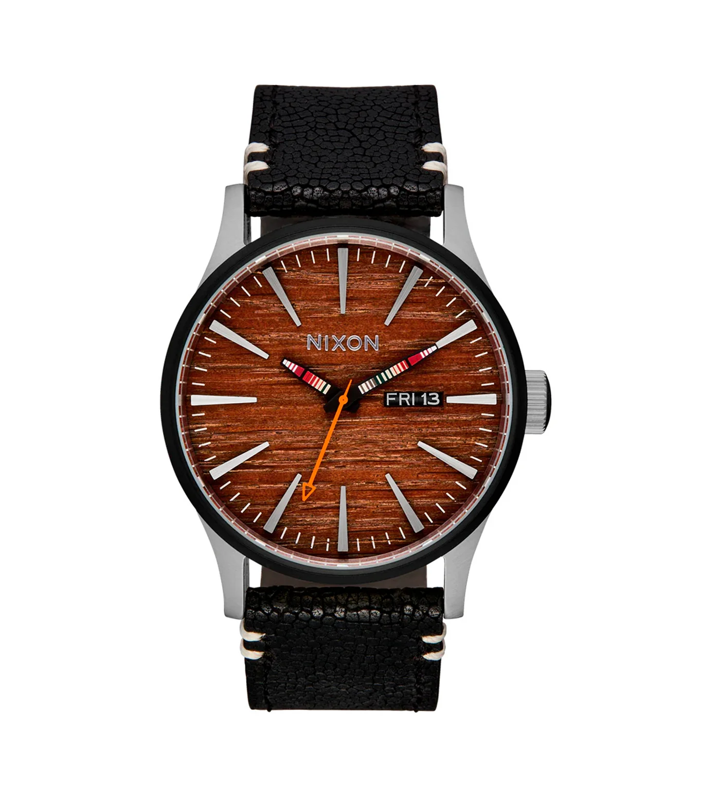 Sentry Leather, Silver/Rosewood/Black