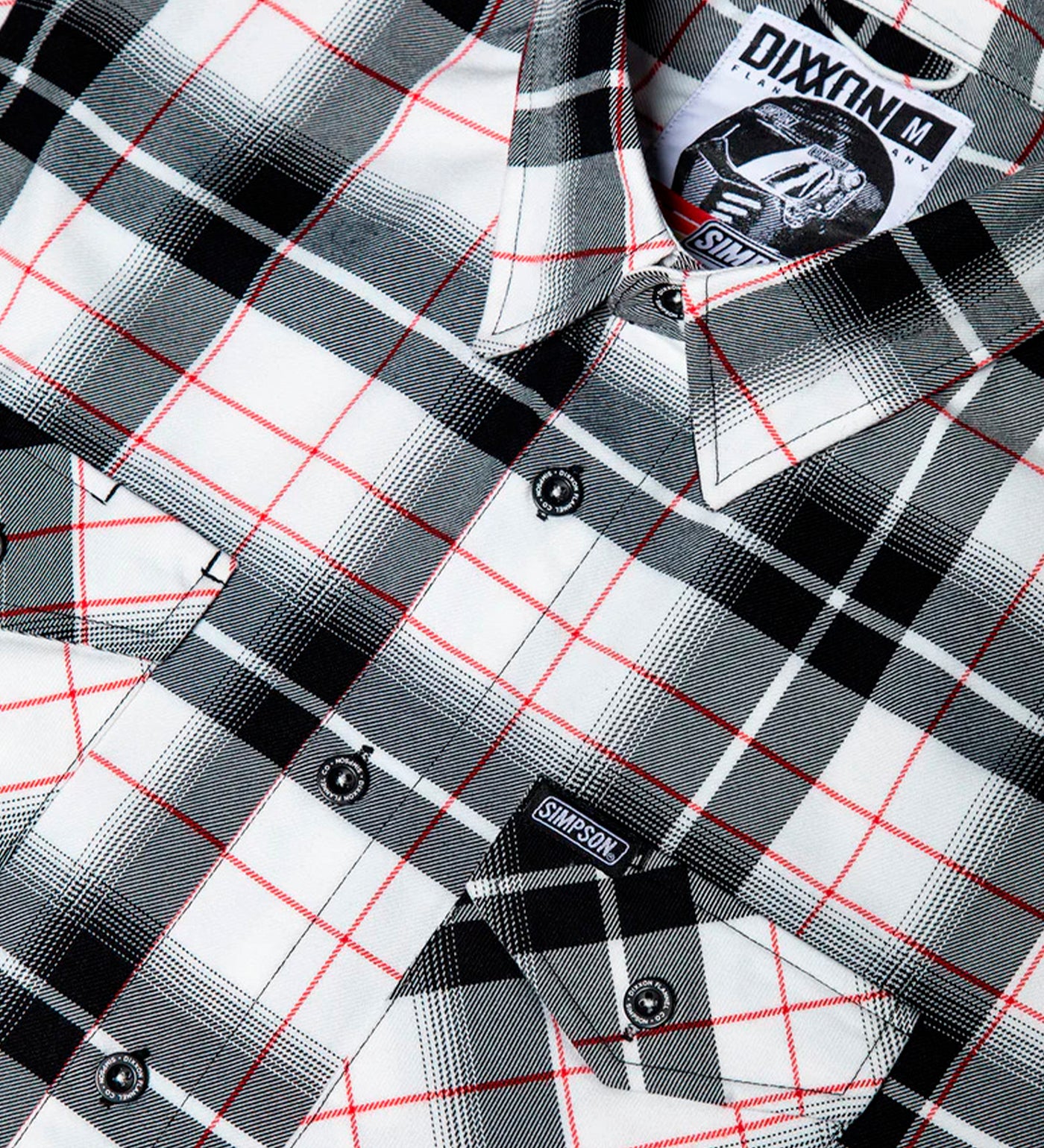 Simpson Flannel , Black/White - Image 2