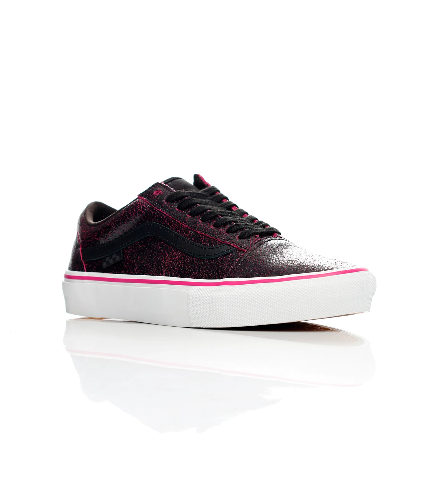 Skate Old Skool, Cracked Leather Black/Purple - Image 2