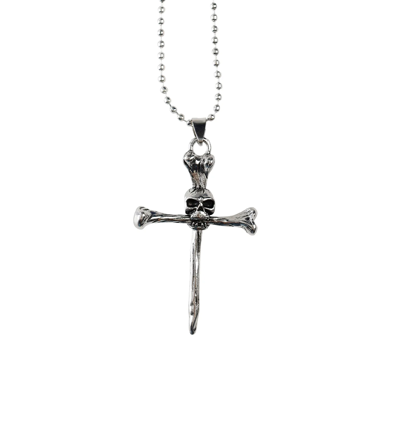 Skull and Bones Cross EX-4739525, Silver (2A)