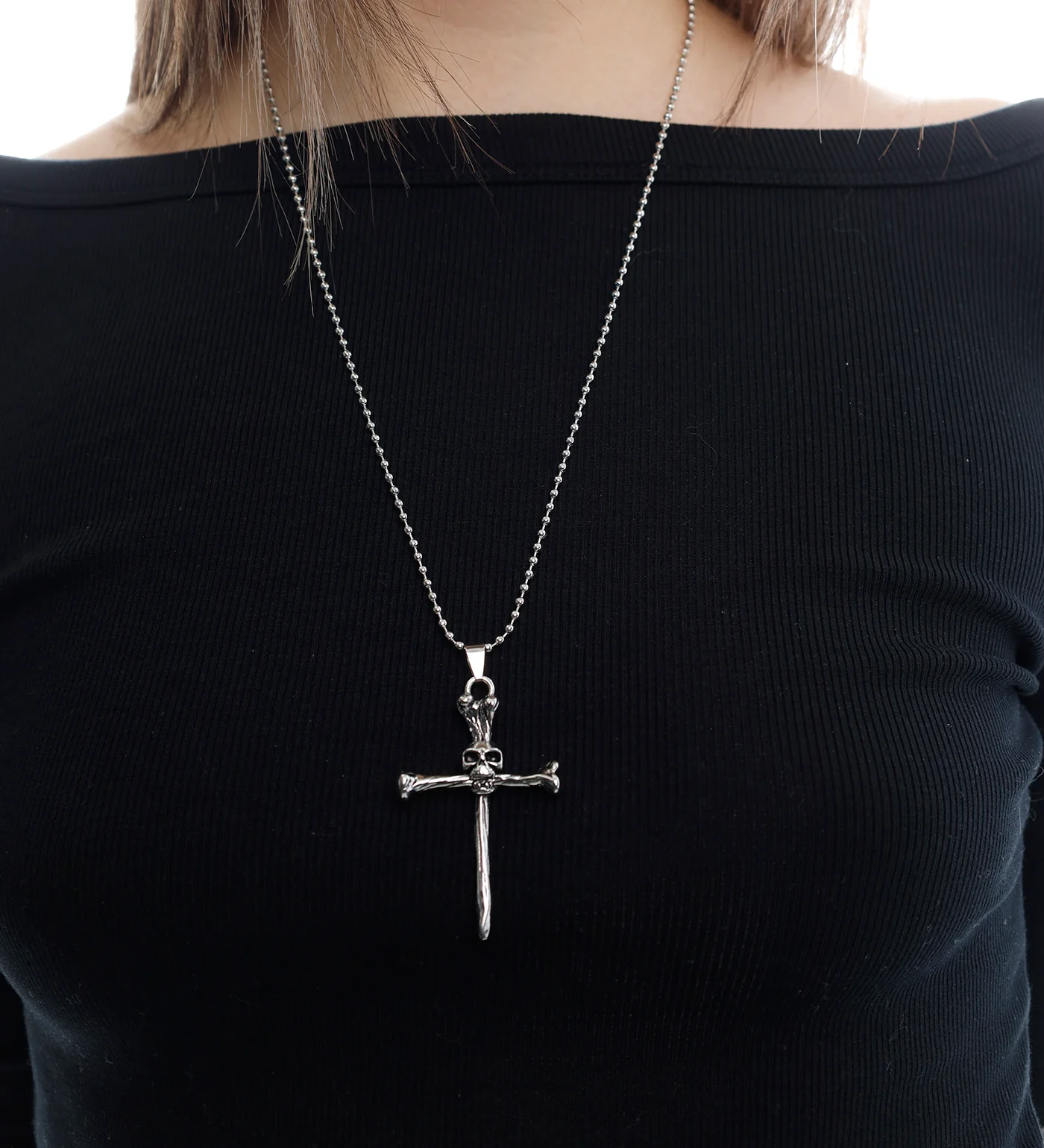 Skull and Bones Cross EX-4739525, Silver (2A) - Image 3