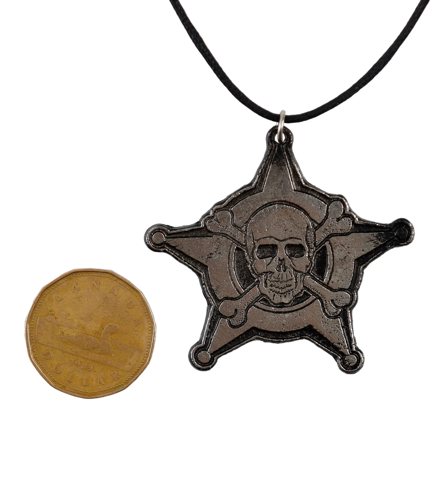 Skull And Star String Necklace, Black/Silver(2F) - Image 2