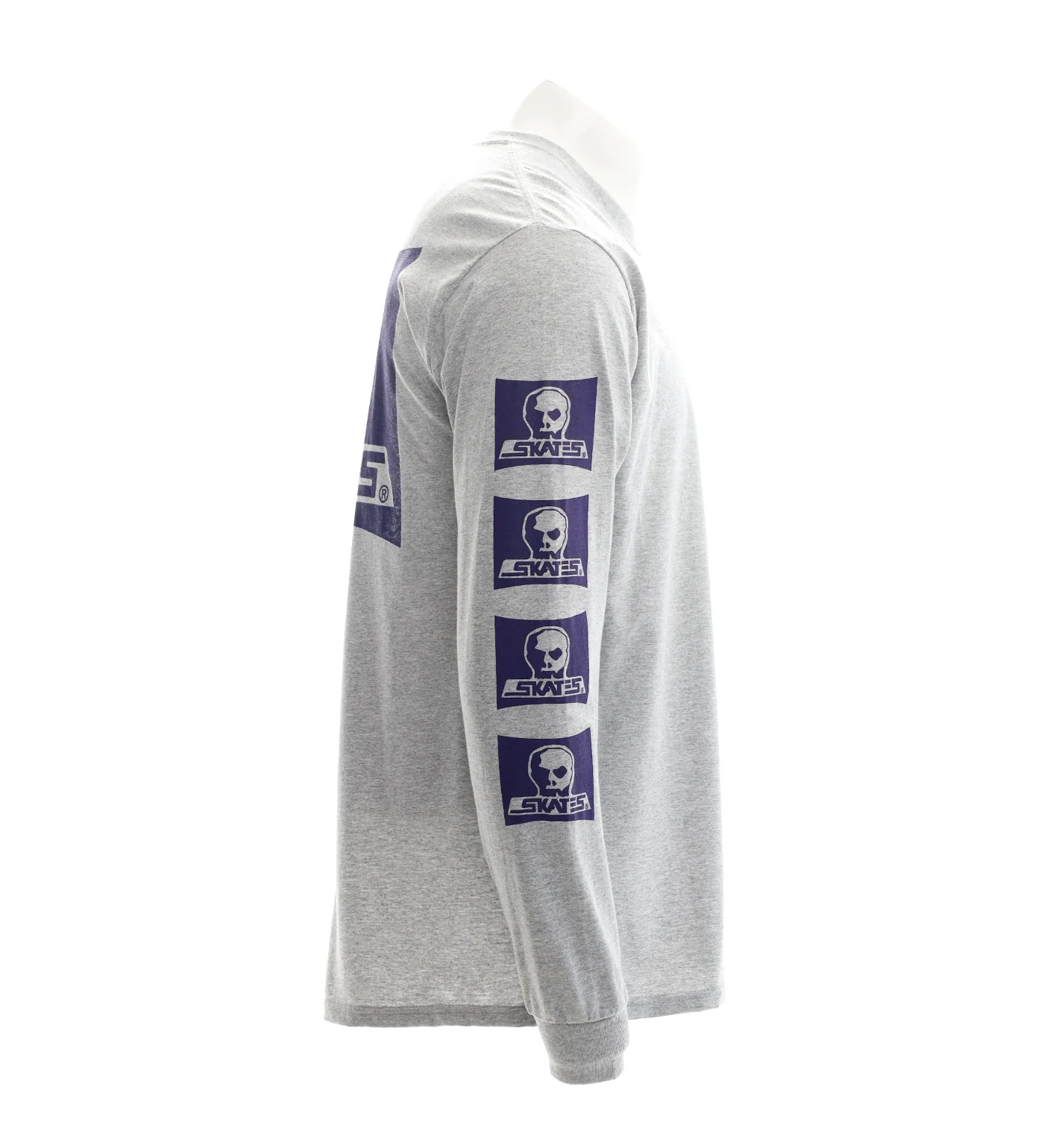 Skull Box Logo L/S, Grey/Purple - Image 3