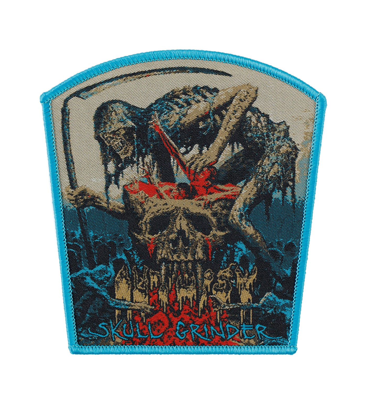 Skull Grinder, Blue Border