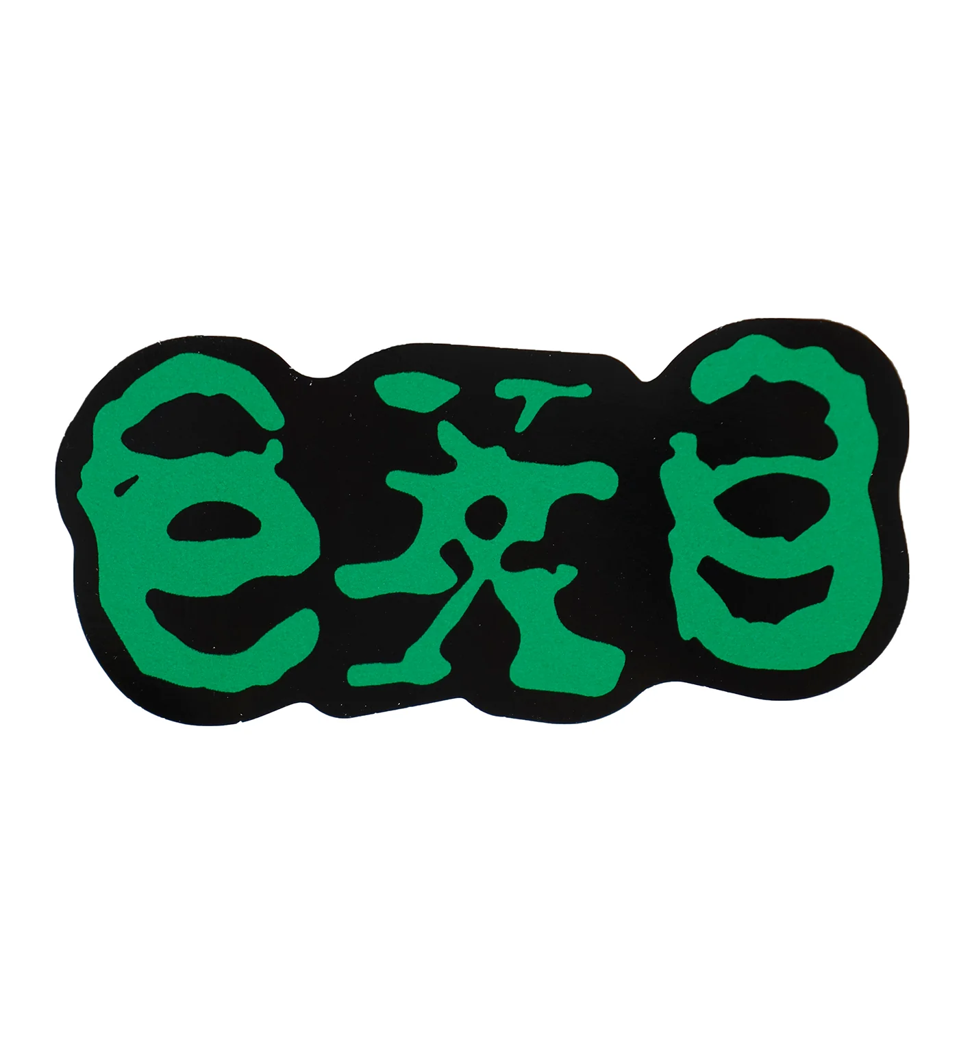 Slacker Script Cut Out, Black/Green (I)