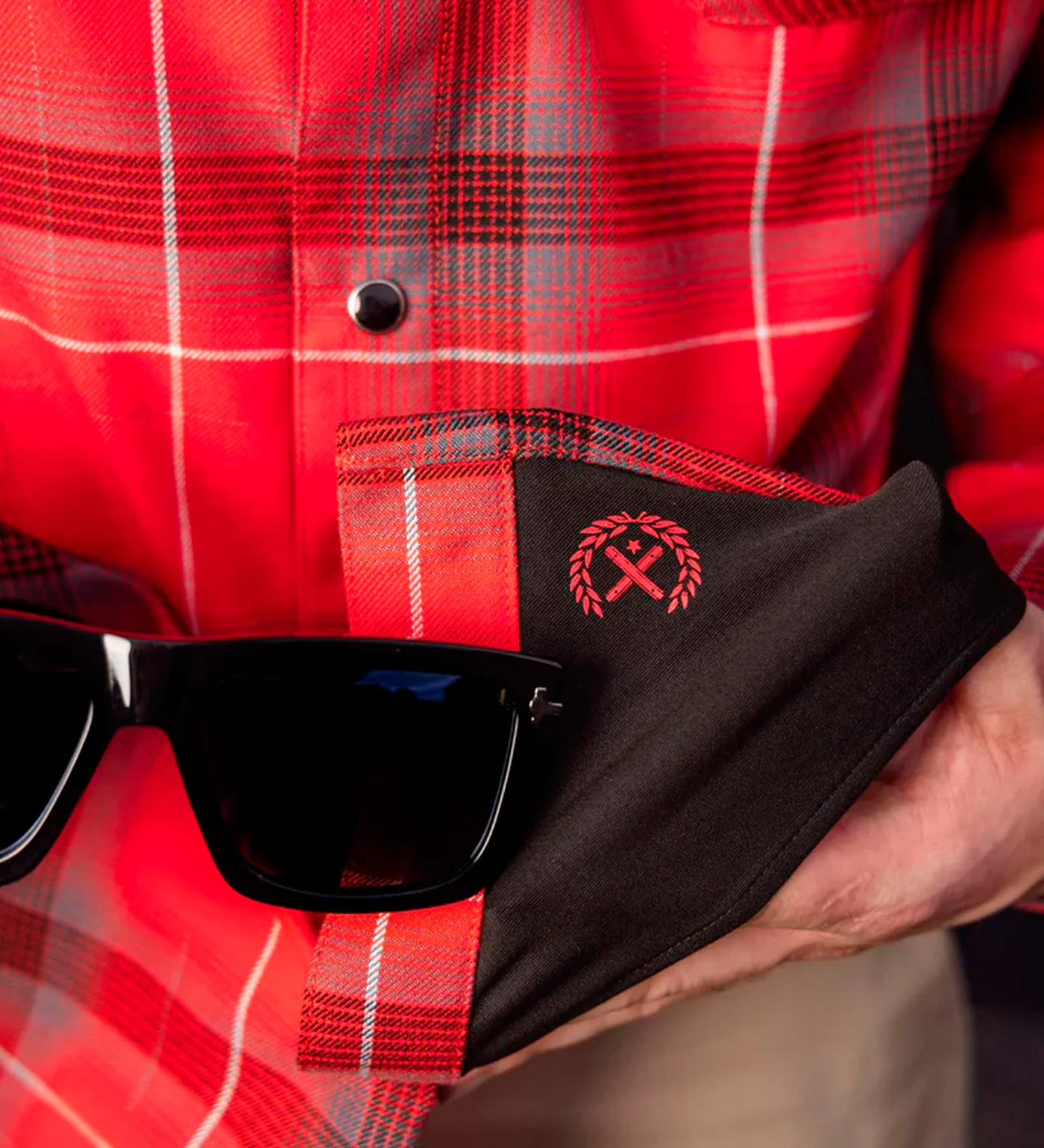 Slappy Flannel, Red/Grey/Black - Image 4