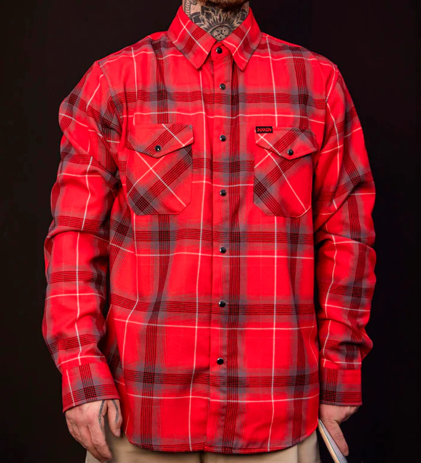 Slappy Flannel, Red/Grey/Black - Image 5