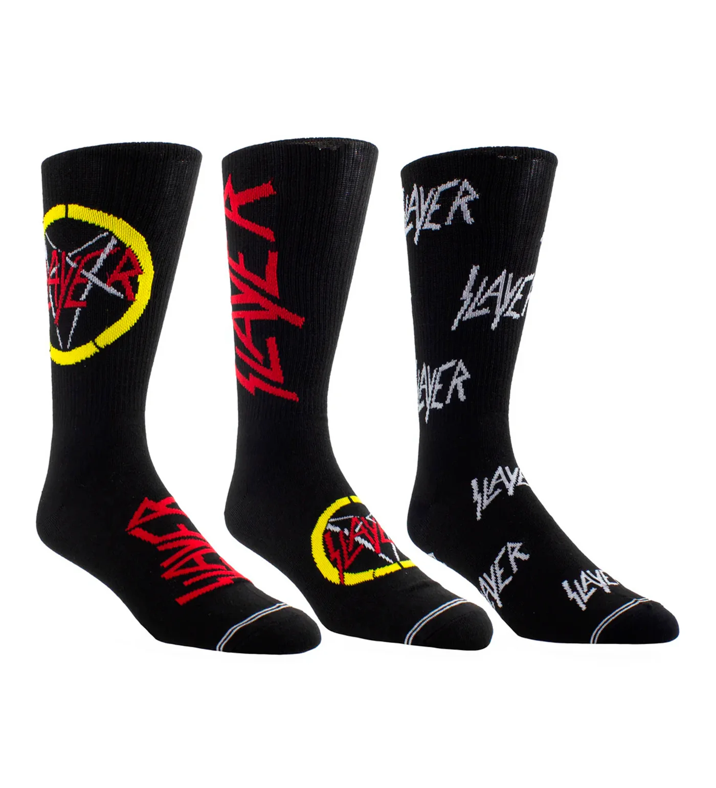 Slayer 3 Pair Guitar Socks-Guitar Tin - Image 2