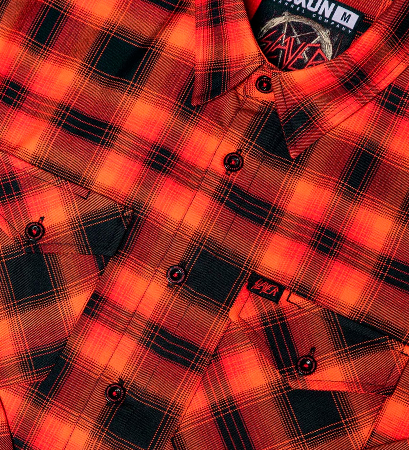 Slayer Hell Awaits Flannel, Orange/Red/Black - Image 2