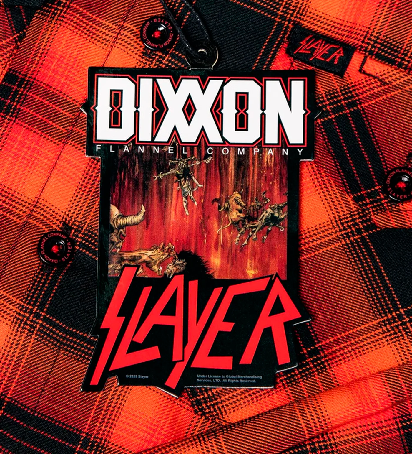 Slayer Hell Awaits Flannel, Orange/Red/Black - Image 3